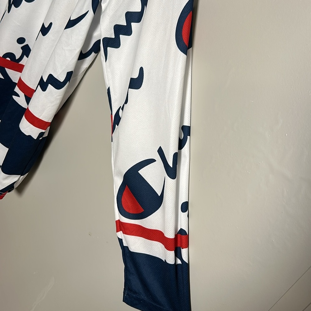 Retro Champion Hockey Jersey All Over Print Long Sleeve Y2K Men’s Size 40(Med) - Picture 10 of 13